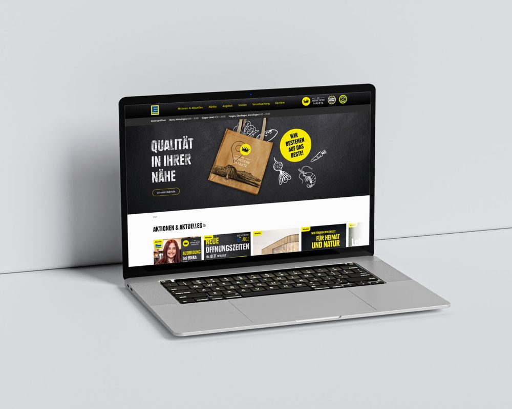 Responsive Website und Corporate Design für die Münchow Märkte am Bodensee