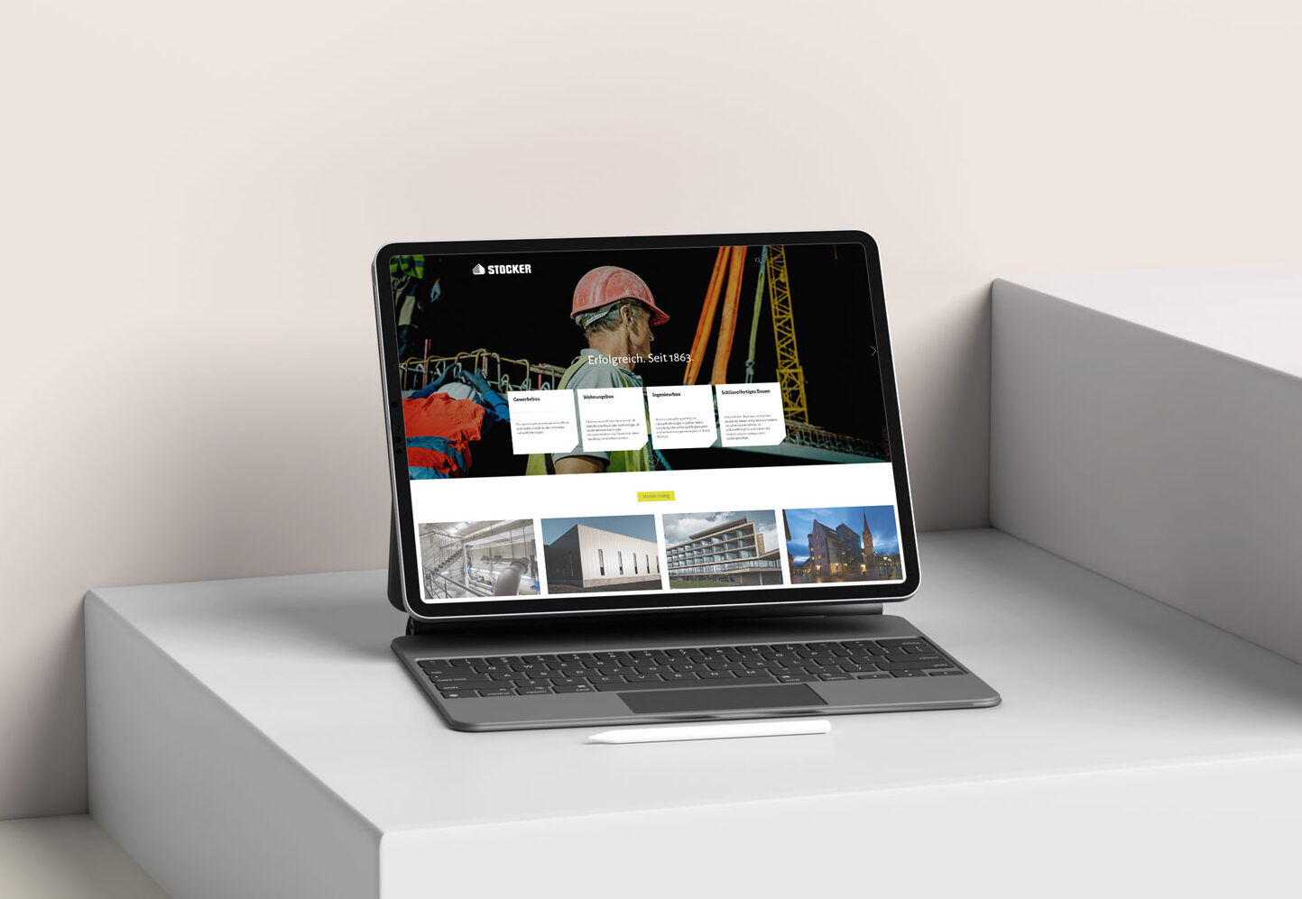 Responsive Website des Bauunternehmens Stocker Bau